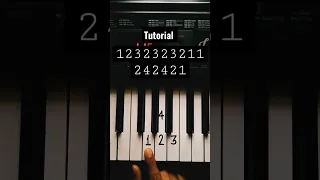 1 2 3 song easy piano tutorial #shorts