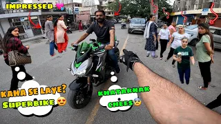 Girls & Aunties Impressed From Superbike😍 z1000 Reactions😍1st Gear Top Speed🔥