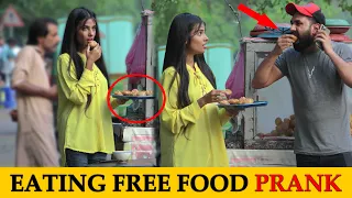 EATING FREE FOOD PRANK WITH CUTE GIRL | Epic Reaction 😂😂