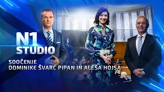 N1 STUDIO: Po napetem političnem tednu še oster obračun Dominike Švarc Pipan in Aleša Hojsa