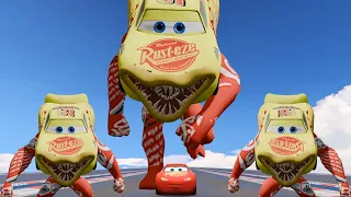 Epic Escape From The Lightning McQueen Eater | Lightning McQueen vs Lightning McQueen Eater GTA 5