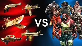 Dead Trigger 2 | All Golden Weapons vs All Bosses - Lomelvo