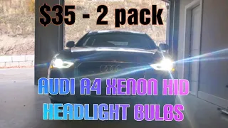 2014 Audi A4 Xenon HID headlight bulb replacement