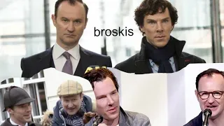benedict cumberbatch and mark gatiss acting like real brothers (sherlock and mycroft)