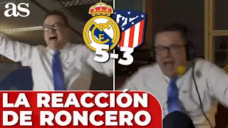 La REACCIÓN de RONCERO a los GOLES del REAL MADRID 5 - ATLÉTICO 3 de la SUPERCOPA