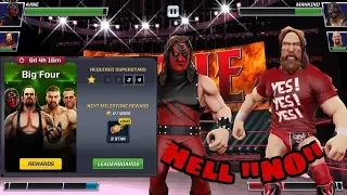 WWE Mayhem- Big Four(3 & 4 star) vurses mode with Team Hell No!