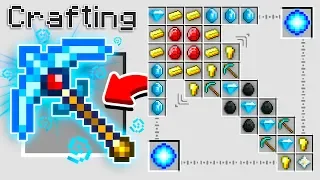 How to Craft a $1,000,000 Super Pickaxe *Overpowered* (Minecraft 1.13 Crafting Recipe)