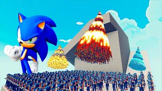 150x SONIC vs 4x EVERY GOD - Totally Accurate Battle Simulator TABS