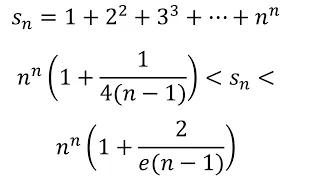 Rough estimation of 1+2^2+3^3+…+n^n