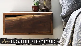 DIY Floating Nightstands With Storage Drawer