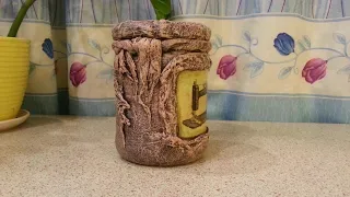 Декор  банки своими руками 1ч. DIY.Jar decor