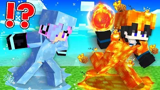 FIRE ARMOR Speedrunner vs ICE ARMOR Hunter in Minecraft