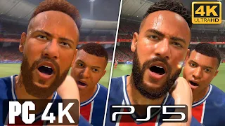 FIFA 21 PS5 Next Gen vs PC 4k Ultra Settings - Graphics, Gameplay, Player Animation!