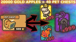[TAMING.IO] OPENING 40 PET CHESTS! *20000 GOLD APPLES*