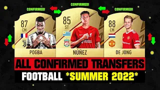 ALL CONFIRMED TRANSFERS NEWS SUMMER 2022 - Football! ✅😱 ft Nunez, De Jong, Pogba… etc