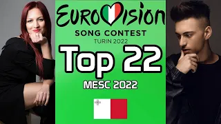 MESC 2022: My Top 22 [w/ Ratings] | Eurovision Song Contest 2022