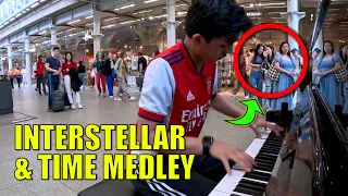 Stopping Girls Playing Hans Zimmer Interstellar & Time Piano in Public Piano | Cole Lam