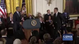 Bruce Springsteen receives the Presidential Medal of Freedom from President Obama 11/22/16