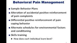 PART 1, Module 3: Pain Management