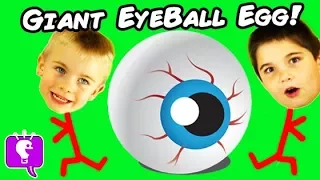 Giant EYEBALL Surprise Eggs with Weird Novelty Toys by HobbyKids