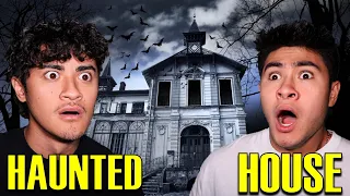 24 HOUR OVERNIGHT CHALLENGE IN HAUNTED HOUSE *CAUGHT*