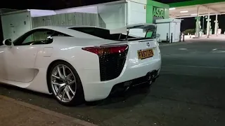 Lexus LFA start up and flyby sound!