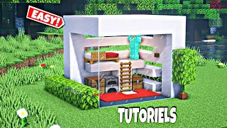 Minecraft How to build a small modern house tutorial:simple