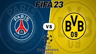UEFA Champions League 2023 - Paris SG VS Borussia Dortmund Group Stage Match - Fifa 23 Gameplay