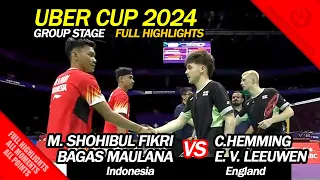 Thomas Cup 2024 - M. Shohibul Fikri/ Bagas Maulana vs C. Hemming/ E. V. Leeuwen - Full Highlights