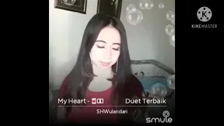 My heart _ acha feat irwansyah karaoke smule duet by wulan