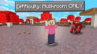 Can You Beat Minecraft In A Mushroom ONLY World?