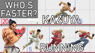 Smash Bros Ultimate - Who can run faster than Kazuya?