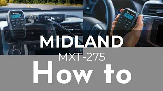 Midland MXT 275 GMRS NOAA weather Communications Radio How to  Instructional