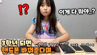 3학년 되면 핸드폰 바꿔주기로 했는데..사다리게임으로 핸드폰이 결정된다고?