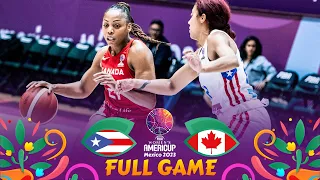 Puerto Rico v Canada | Full Basketball Game | FIBA Women's AmeriCup 2023