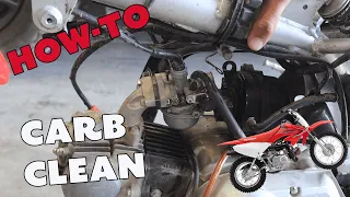 How-To Clean Carburetor Honda CRF70