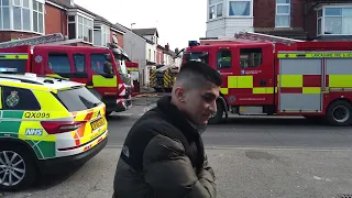 fire.. off central drive. blackpool.