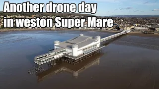 Weston Super Mare drone footage Jan 2024