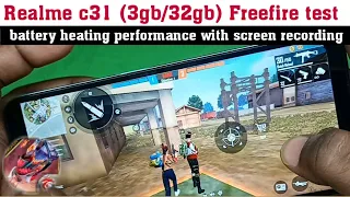 Realme C31 (3gb/32gb) garena freefire gaming test | battery Heating performance everything