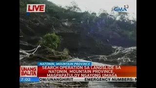 UB: Search operation sa landslide sa Natonin, Moutain Province, magpapatuloy ngayong umaga