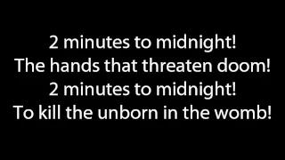 Iron Maiden - 2 Minutes To Midnight Lyrics (HD)