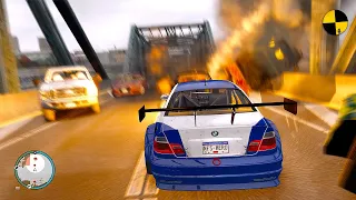 GTA 4 Crazy BMW M3 GTR Crashes Ep.4