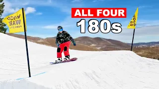 Learn All Four 180s on your Snowboard