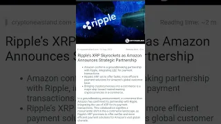 Amazon x Ripple to use XRP as payment
