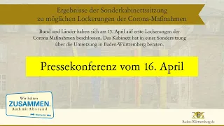 Pressekonfernz zur aktuellen Corona-Lage in Baden-Württemberg