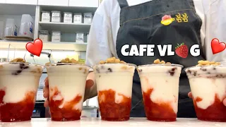 이렇게 예쁜 빙수 봤나유🍧❤️ㅣ카페봄봄ㅣ카페사장ㅣ카페브이로그ㅣcafe vlogㅣ봄봄 브이로그