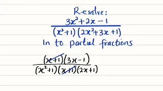 Partial Fractions | Reducible and non reducible factors