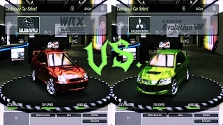 Impreza VS Lancer Evolution VIII | DRAG Race in NFSU2