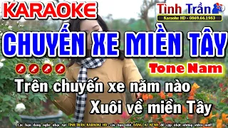 Chuyến Xe Miền Tây Karaoke Nhạc Sống Tone Nam ( D#m ) - Tình Trần Organ