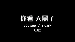 你看 天黑了you see it’s dark （0.8x slowed）